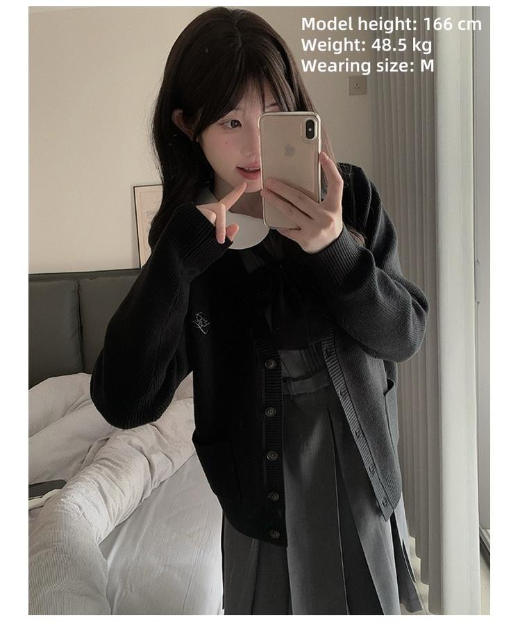 JK Uniform V-Neck Cardigan for Kansai-Collar Style Multicolor 42668:750886