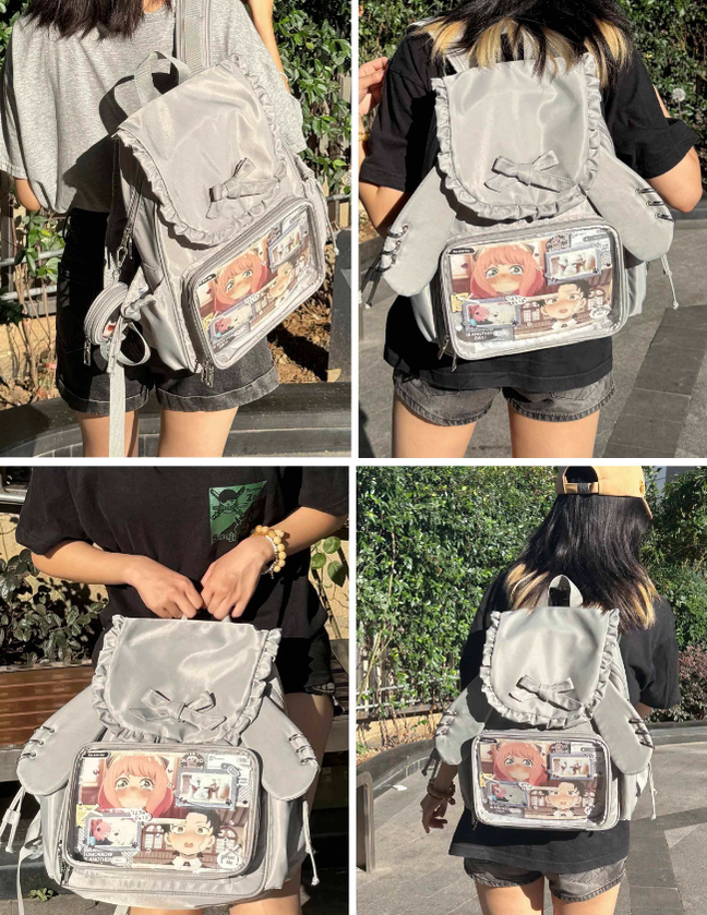 Kawaii Ita Bag Dual-Shoulder Backpack Bunny Ear Bag 40110:670654
