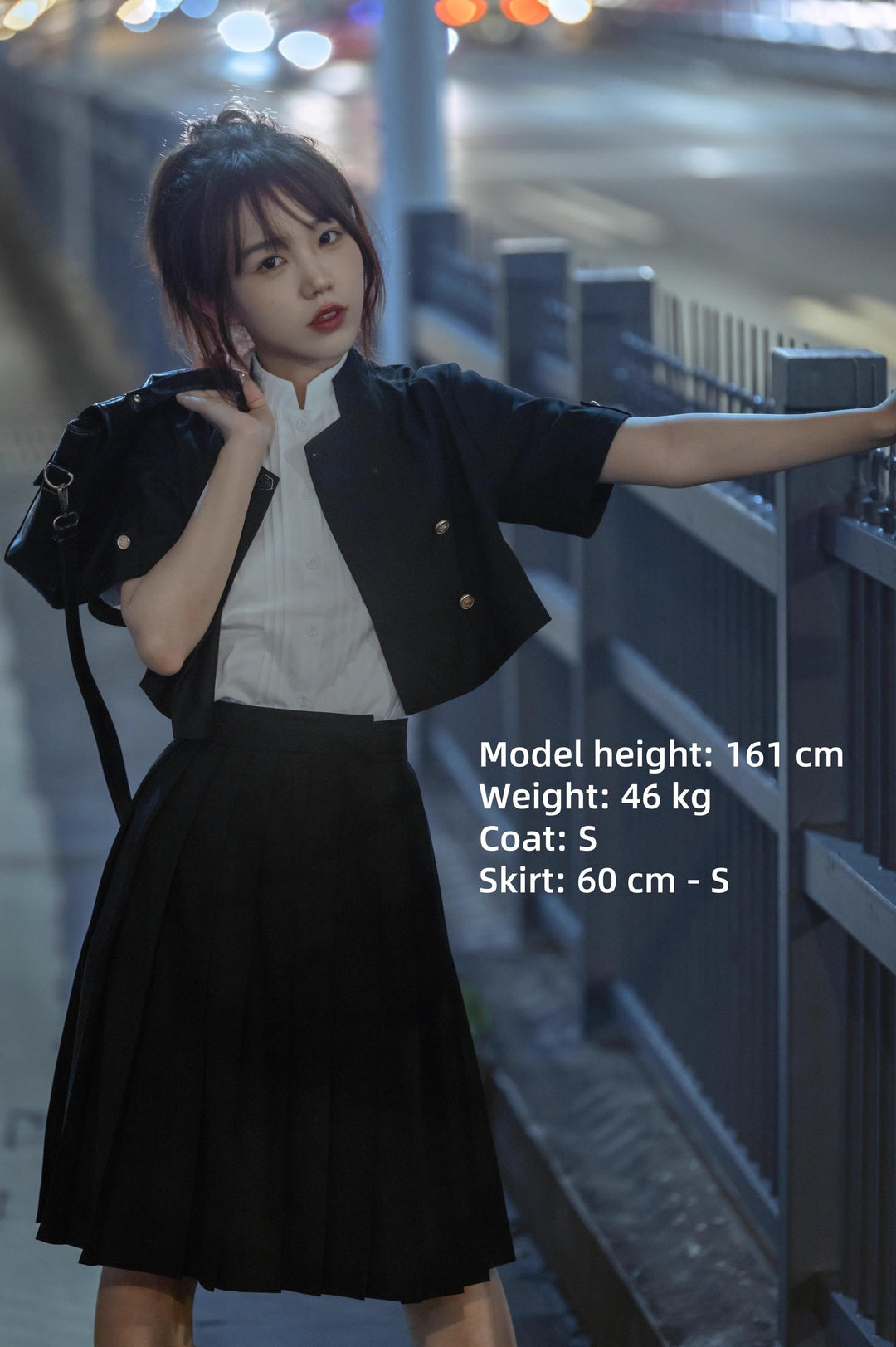 JK Uniform Pleated Skirts with Six Lengths & Embroidered Coat 42566:746396