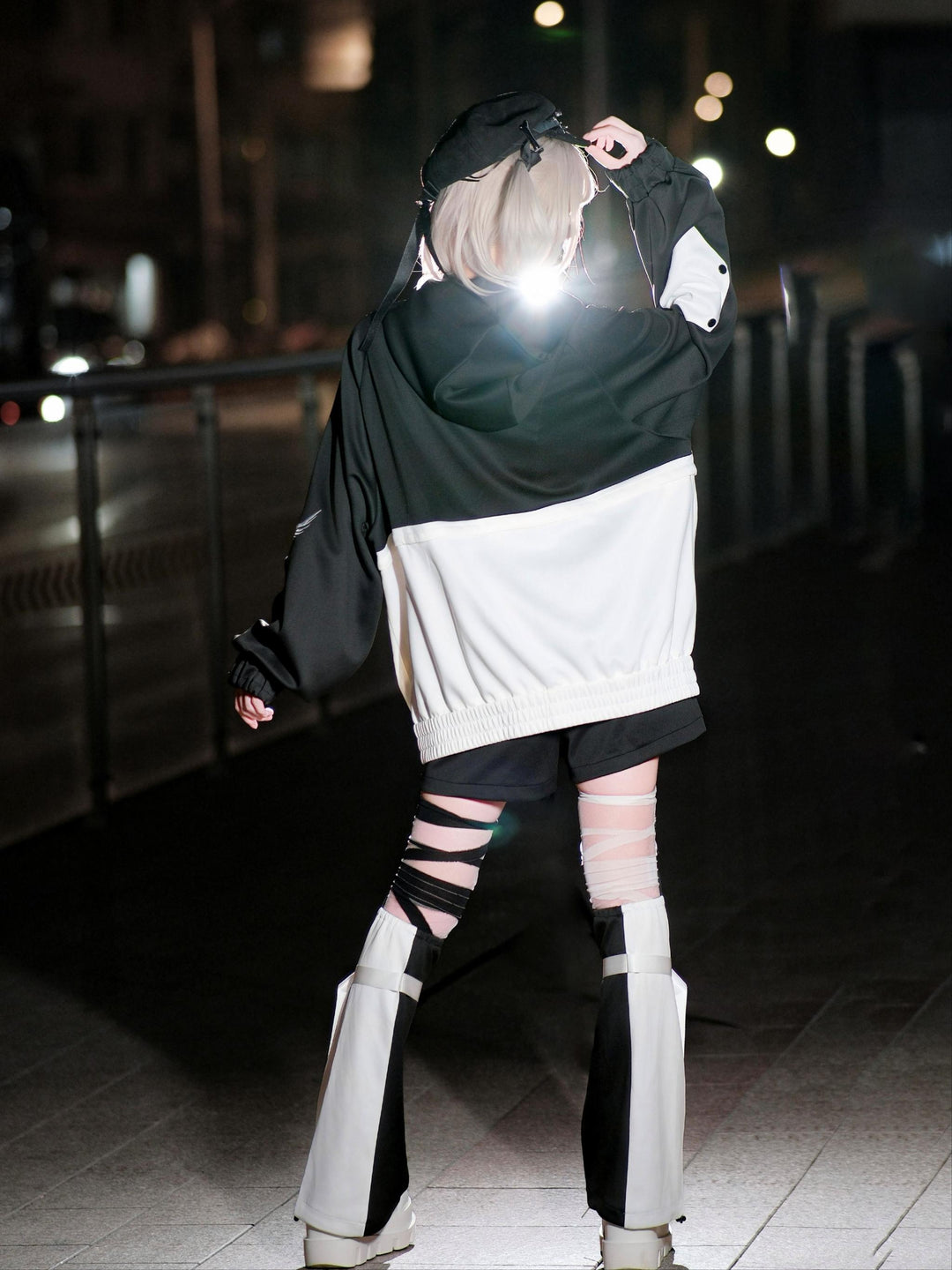 Cyberpunk Outfit, Detachable Jacket and Shorts Set 44424:810151