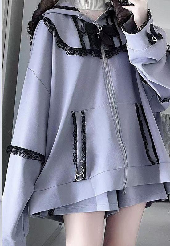 Subcul Jirai Zip-Up Hoodie, Rabbit Ear (L M XL) 44415:807793