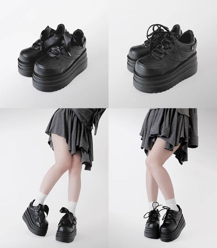Jirai Kei Platform Shoes Round-toe Sneaker Shoes 40090:678538