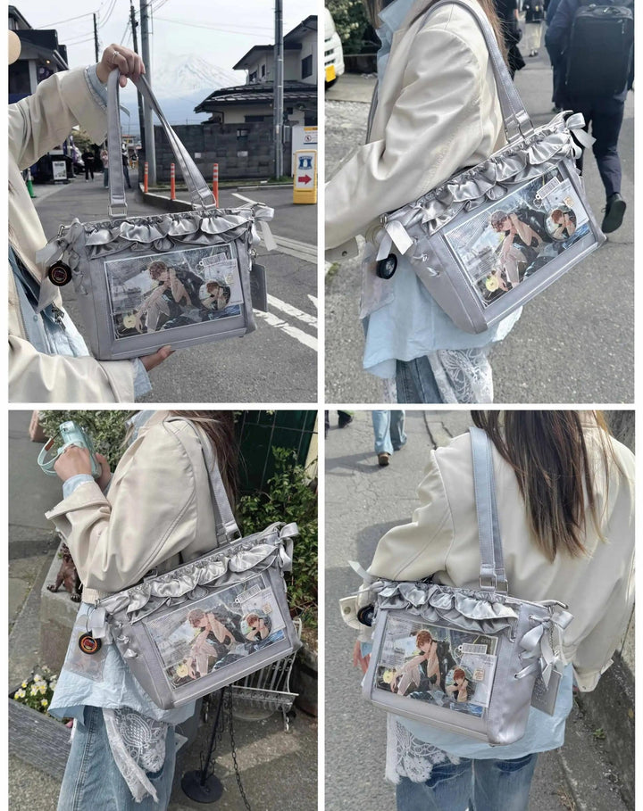 Large Capacity Satin Lolita Ita Bag Handle/Crossbody Strap 43100:767140