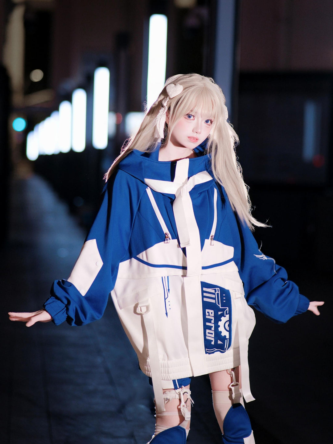 Cyberpunk Outfit, Detachable Jacket and Shorts Set (L M) 44424:810148