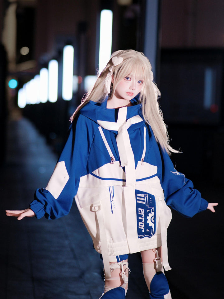 Cyberpunk Outfit, Detachable Jacket and Shorts Set (L M) 44424:810148