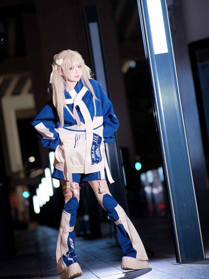 Cyberpunk Outfit, Detachable Jacket and Shorts Set 44424:810144