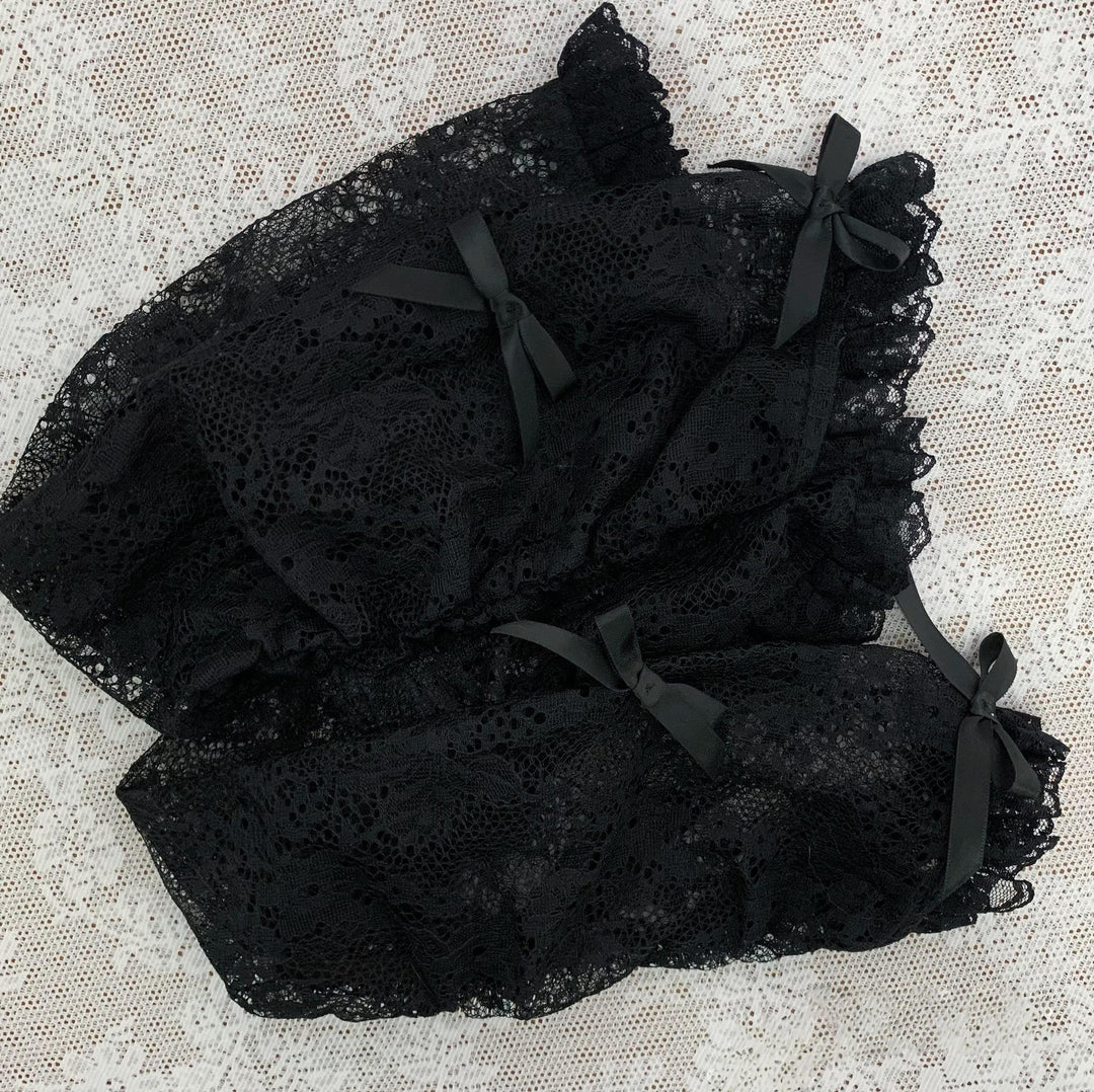 Jirai Kei Lace Shawl Dress Set, Detachable Tie (M) / L M S) 45193:840980