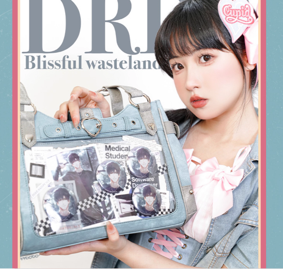 Punk Ita Bag Single Shoulder Bag Cool Office Worker Crossbody 37056:546470