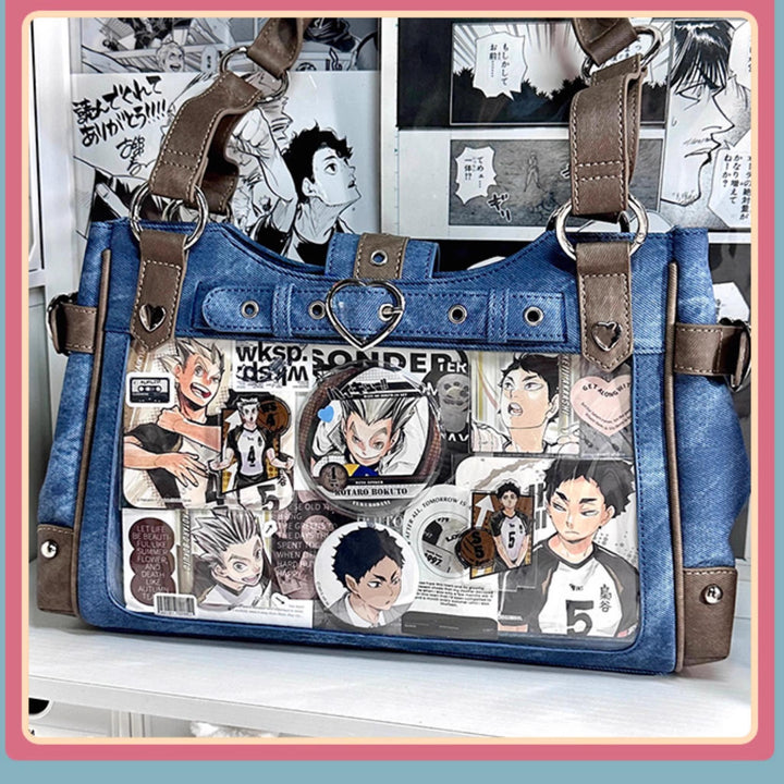 Punk Ita Bag Single Shoulder Bag Cool Office Worker Crossbody 37056:546366