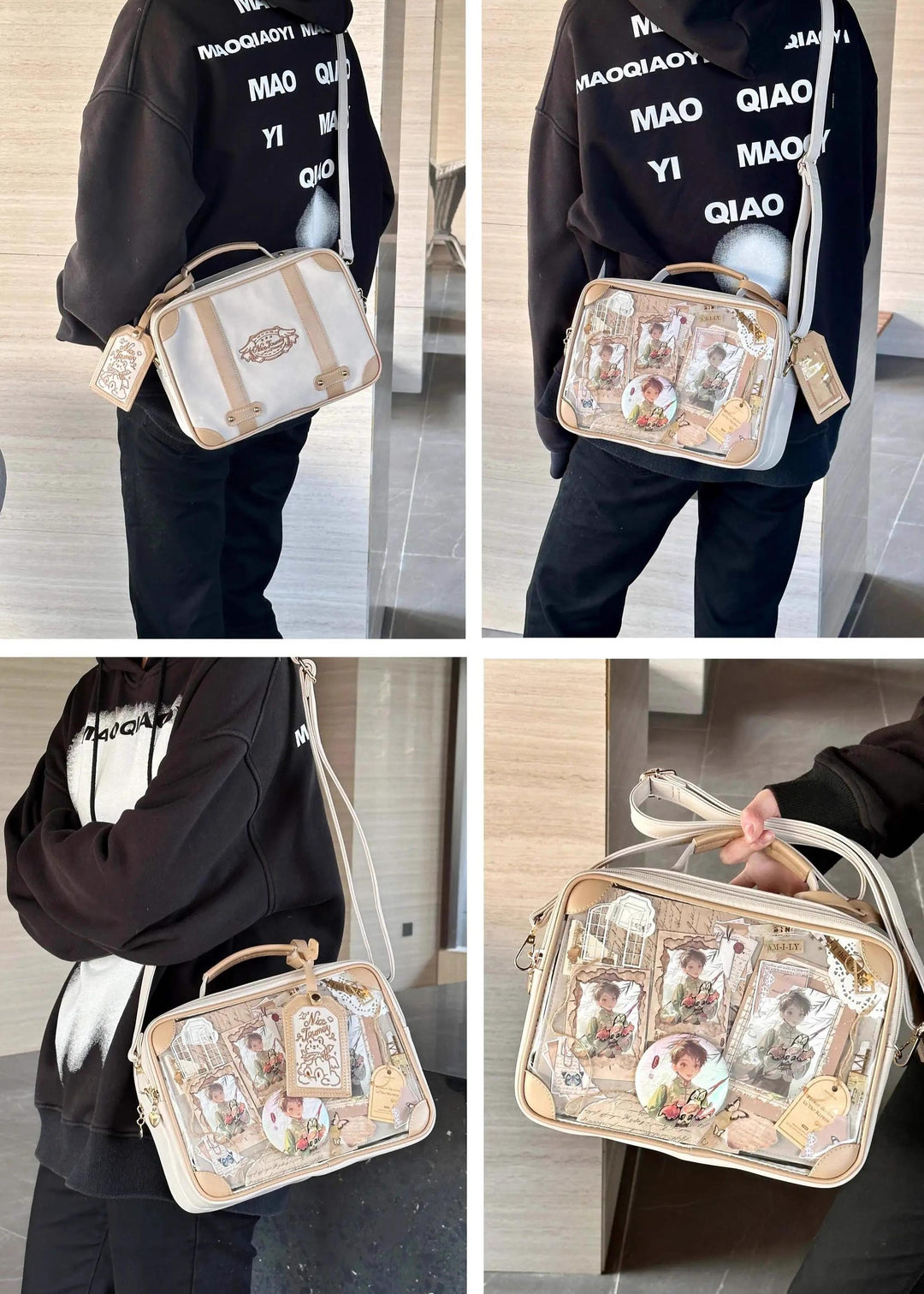 Kawaii Ita Bag Crossbody Shoulder Bag Vintage Square Bag 35278:491786