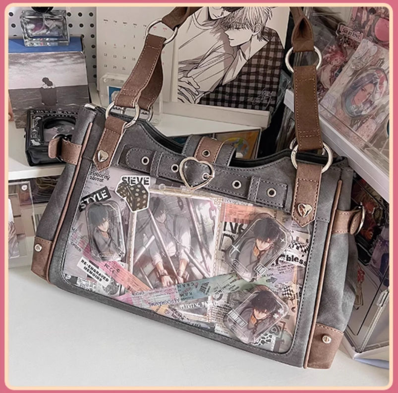 Punk Ita Bag Single Shoulder Bag Cool Office Worker Crossbody 37056:546476