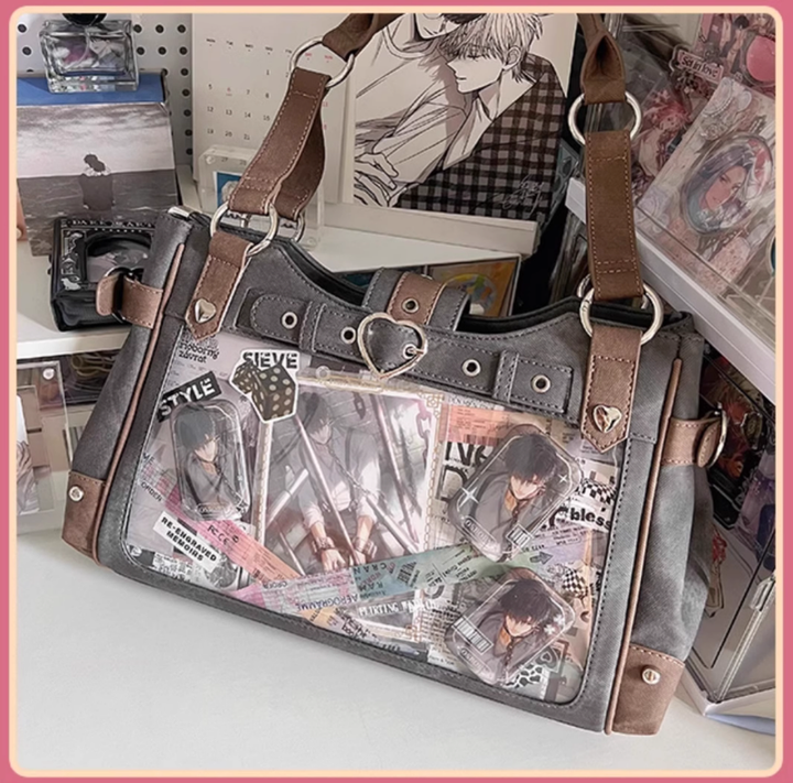 Punk Ita Bag Single Shoulder Bag Cool Office Worker Crossbody 37056:546476