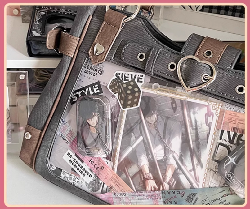 Punk Ita Bag Single Shoulder Bag Cool Office Worker Crossbody 37056:546464