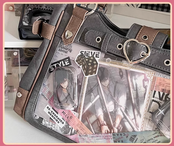 Punk Ita Bag Single Shoulder Bag Cool Office Worker Crossbody 37056:546464