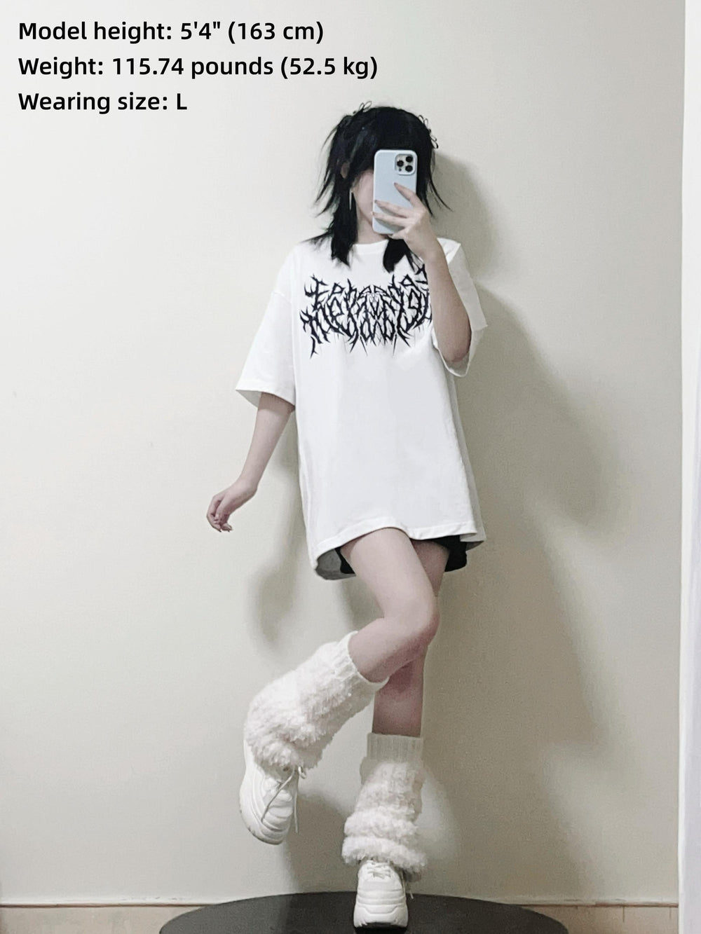 Gothic Cotton T-Shirt, Street-Style Print 44219:816368