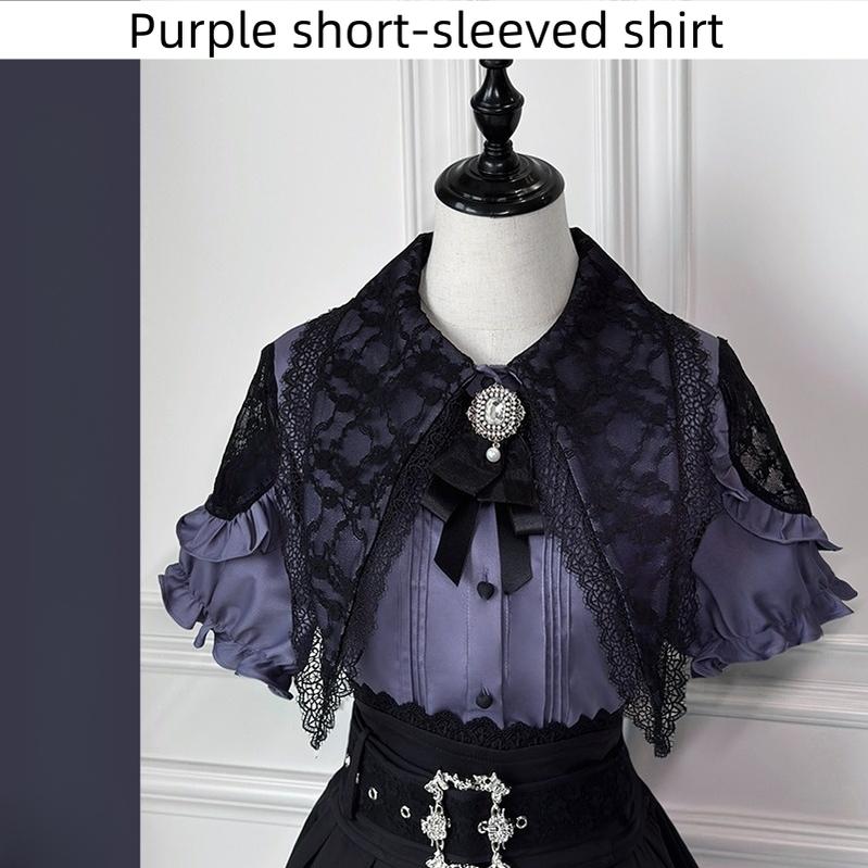 Jirai Kei Lace Blouse Double Layer Skirt A-line (L M XL XXL) 39278:760970