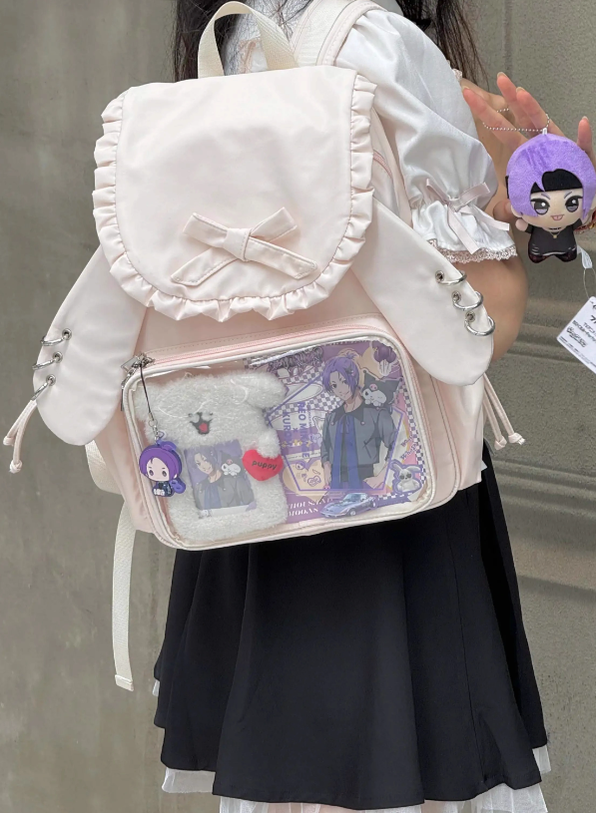 Kawaii Ita Bag Dual-Shoulder Backpack Bunny Ear Bag 40110:670662