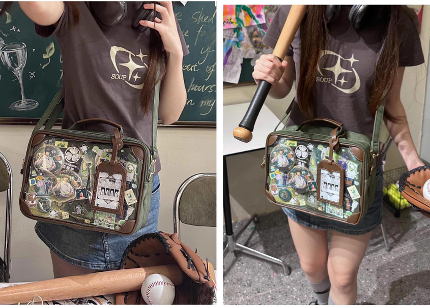 Kawaii Ita Bag Crossbody Shoulder Bag Vintage Square Bag 35278:491818