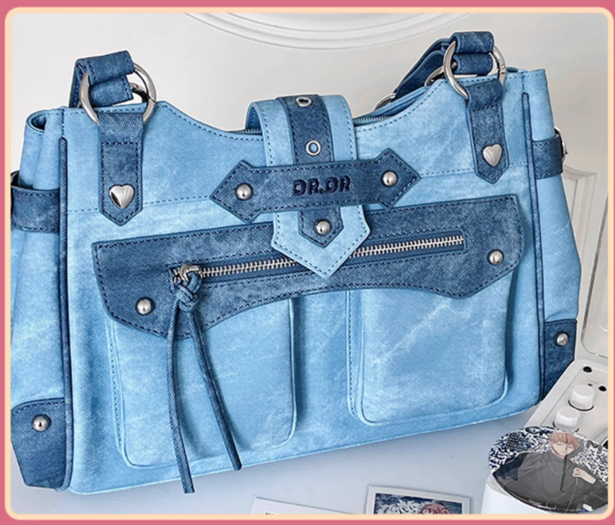 Punk Ita Bag Single Shoulder Bag Cool Office Worker Crossbody 37056:546468