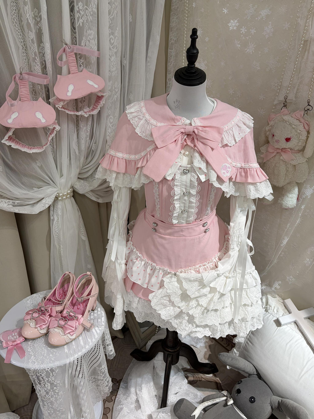 Kawaii Suspender Dress Set, Adjustable Strap 44944:831179
