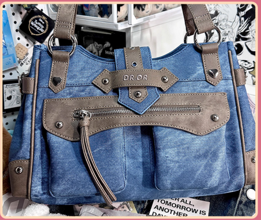 Punk Ita Bag Single Shoulder Bag Cool Office Worker Crossbody 37056:546472