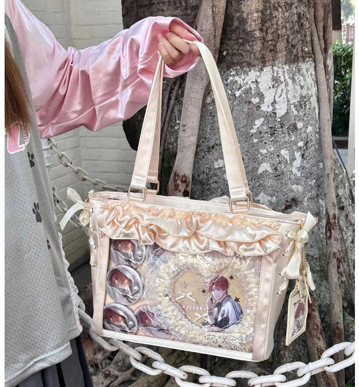 Large Capacity Satin Lolita Ita Bag Handle/Crossbody Strap 43100:767149