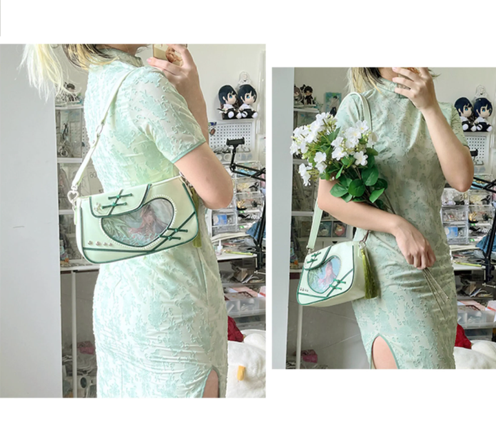 Chinese Style Ita Bag Knot Button Handbag Cross-body Bag 39542:627532