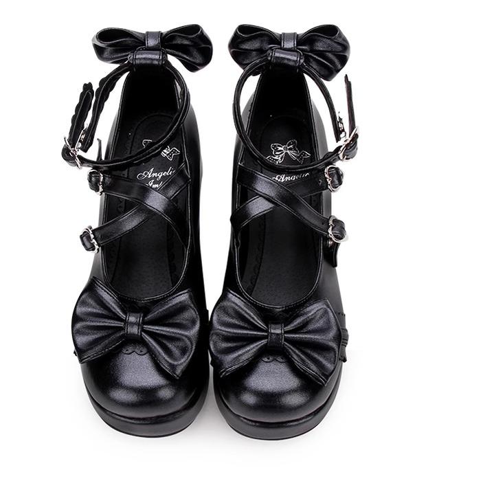 Lolita Shoes Platform Shoes With Bow 5 Colors (33 35 39) 31656:367200