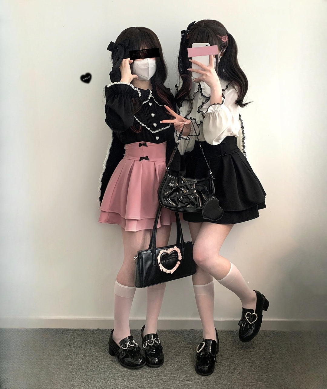 Jirai Kei Shirt Trimmed Peter Pan Collar Long-sleeved Bunny Ear Blouse 42707:750762