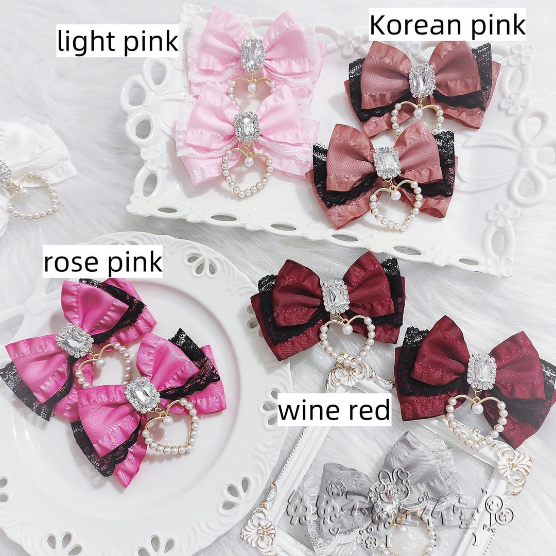 Jirai Kei Hair Clip, Heart-shaped Pendant 43762:784550