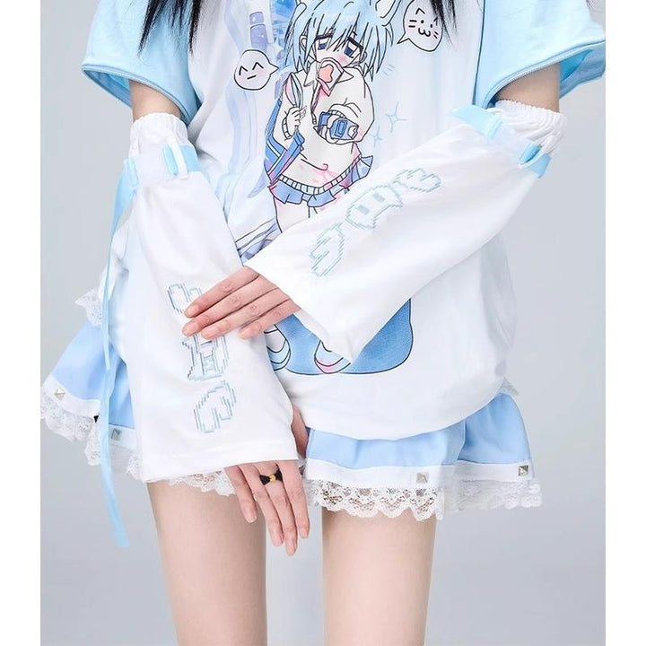 Tenshi Kaiwai Leg Warmers Wing Embroidery Hand Cuff 35348:489460