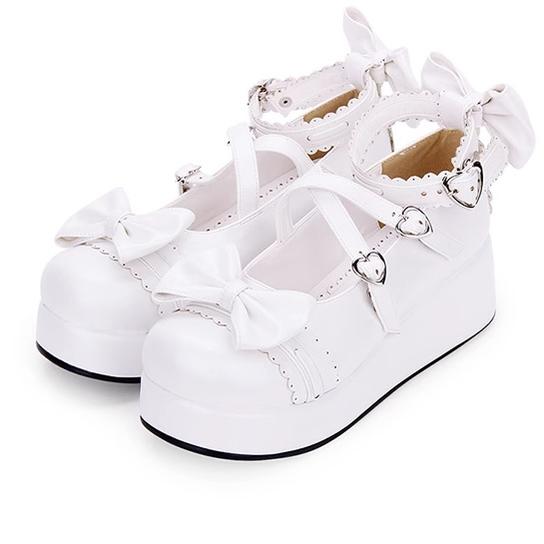 Lolita Shoes Platform Shoes With Bow 5 Colors (33 34 35 36 37 38 39 40 41 42 43 44 45 46 47) 31656:370756