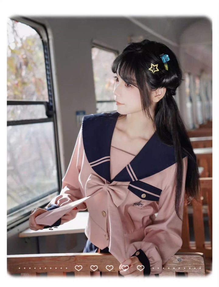 JK Uniforms with Short/Long Sleeved Shirt + Short/Mid-Length Skirt 43026:763192