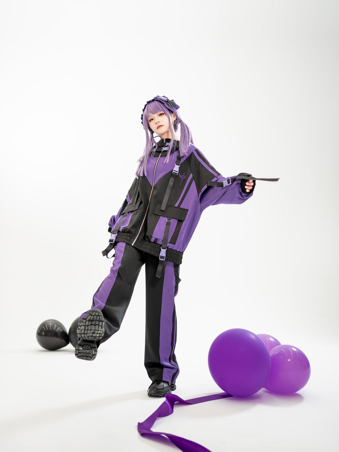 Plus Size Tenshi Kaiwai Coat Set Multicolor Sporty Outfits (L M) 40332:658422