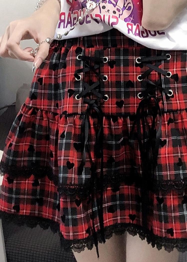 Y2K Outfits Skirt Set Open Shoulder Short Sleeve Shirt 36122:513402