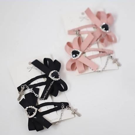 Jirai Kei Hair Clips Lolita Hairpin Accessories Bow Bangs 22518:332200