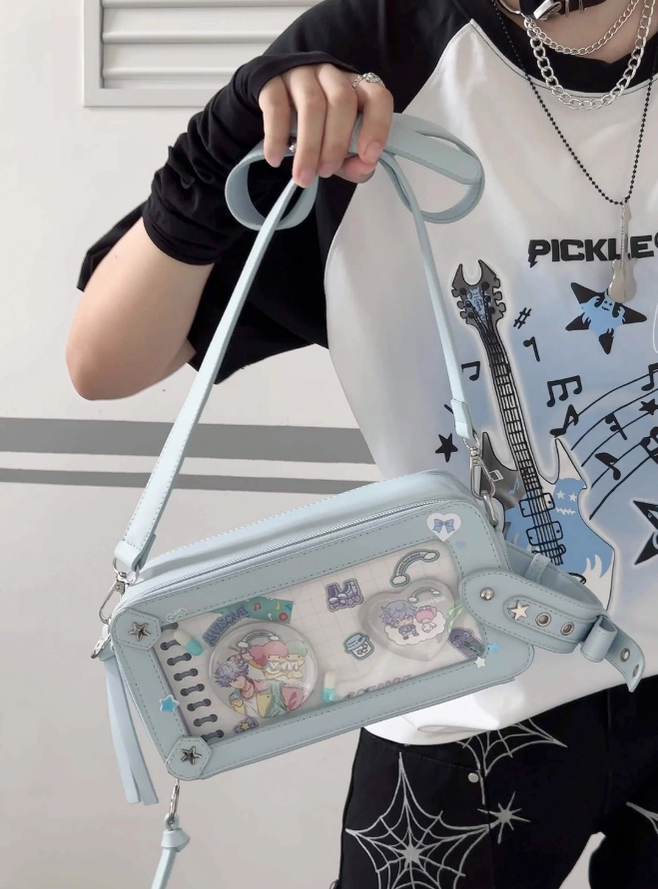 Gyaru Ita Bag Brick-like Crossbody Bag Motorcycle Handle Bag 41756:719598