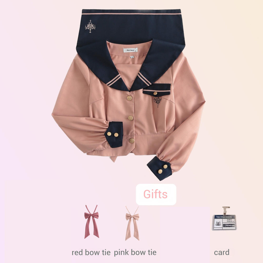 JK Uniforms with Short/Long Sleeved Shirt + Short/Mid-Length Skirt (2XL 3XL L M S XL) 43026:763211