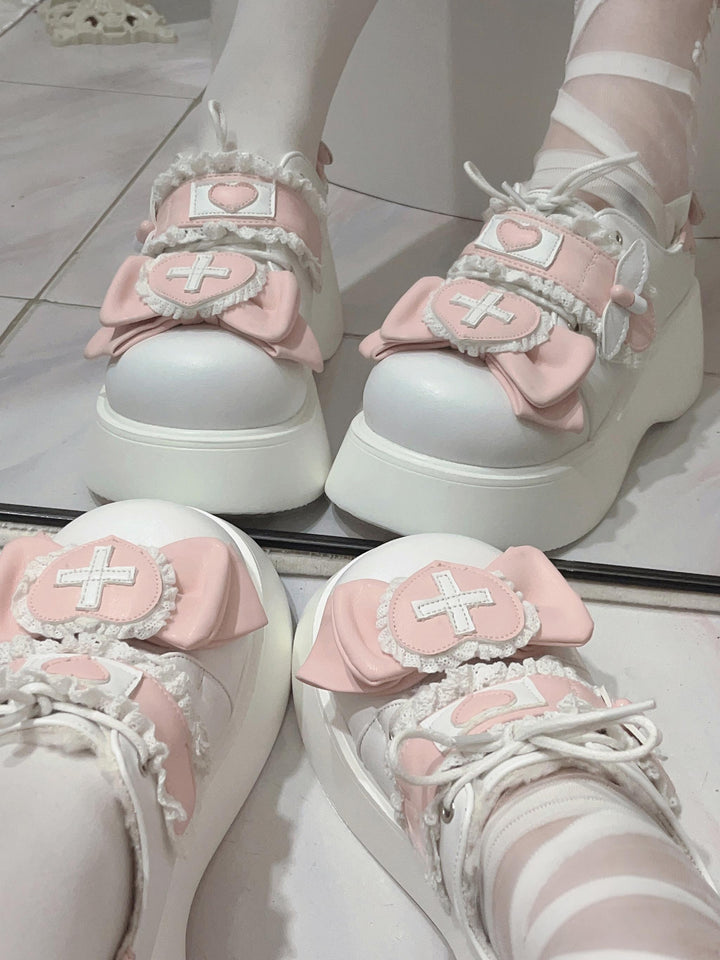 Lolita Platform Shoes Round Toe Sweet Shoes 35740:503348