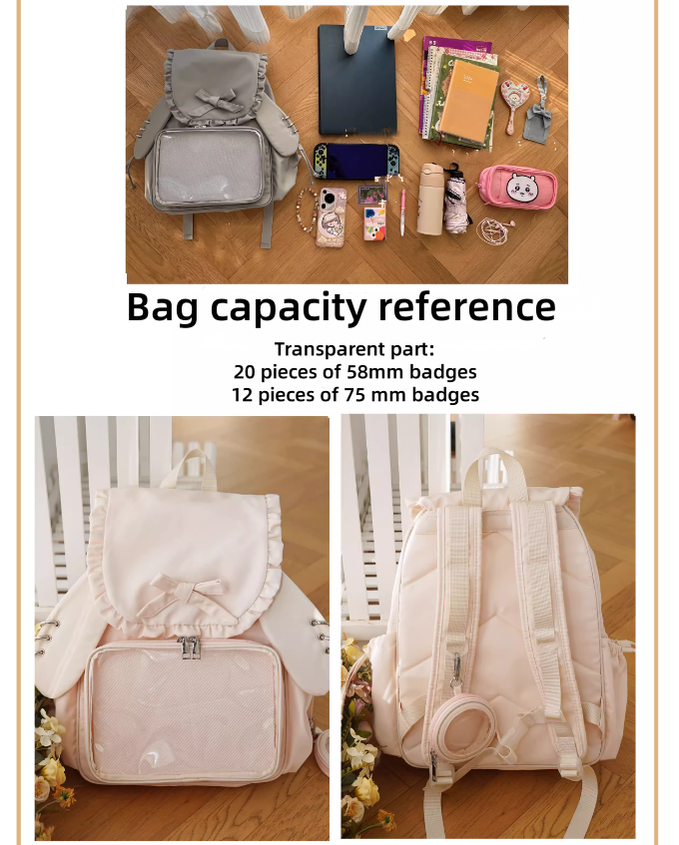 Kawaii Ita Bag Dual-Shoulder Backpack Bunny Ear Bag 40110:670650