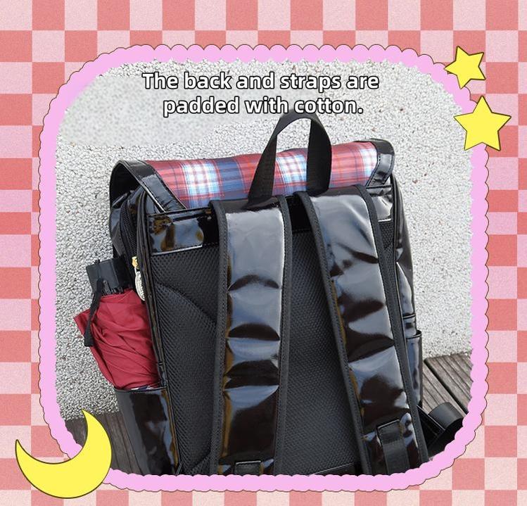 Subculture Ita Bag Plaid Star Large Capacity Ita Backpack 40120:665880