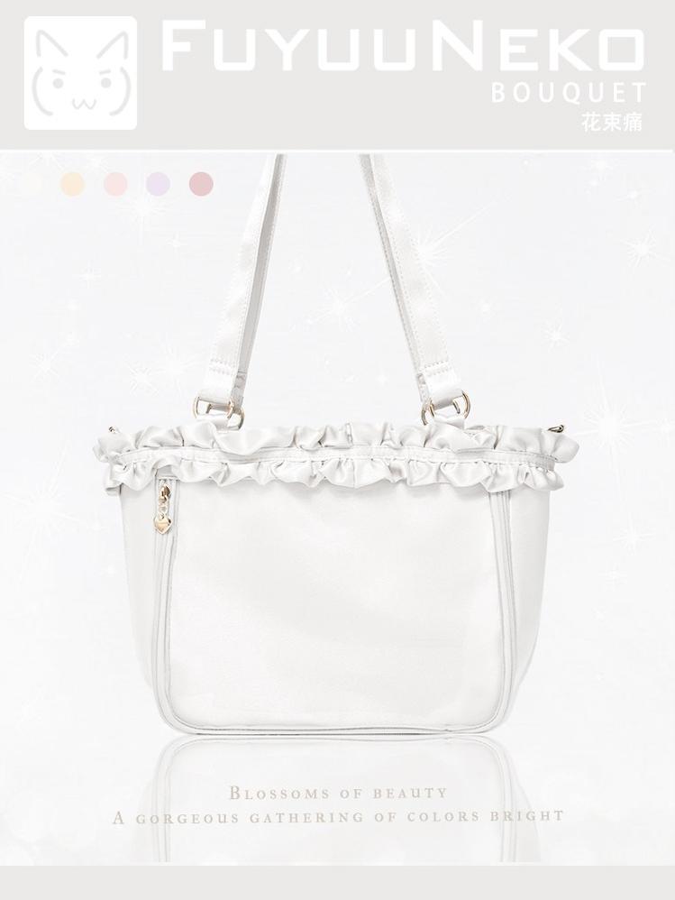 Bouquet Ita Bag With 2 Carry Styles & Multiple Inner Pockets (White) 43236:770901