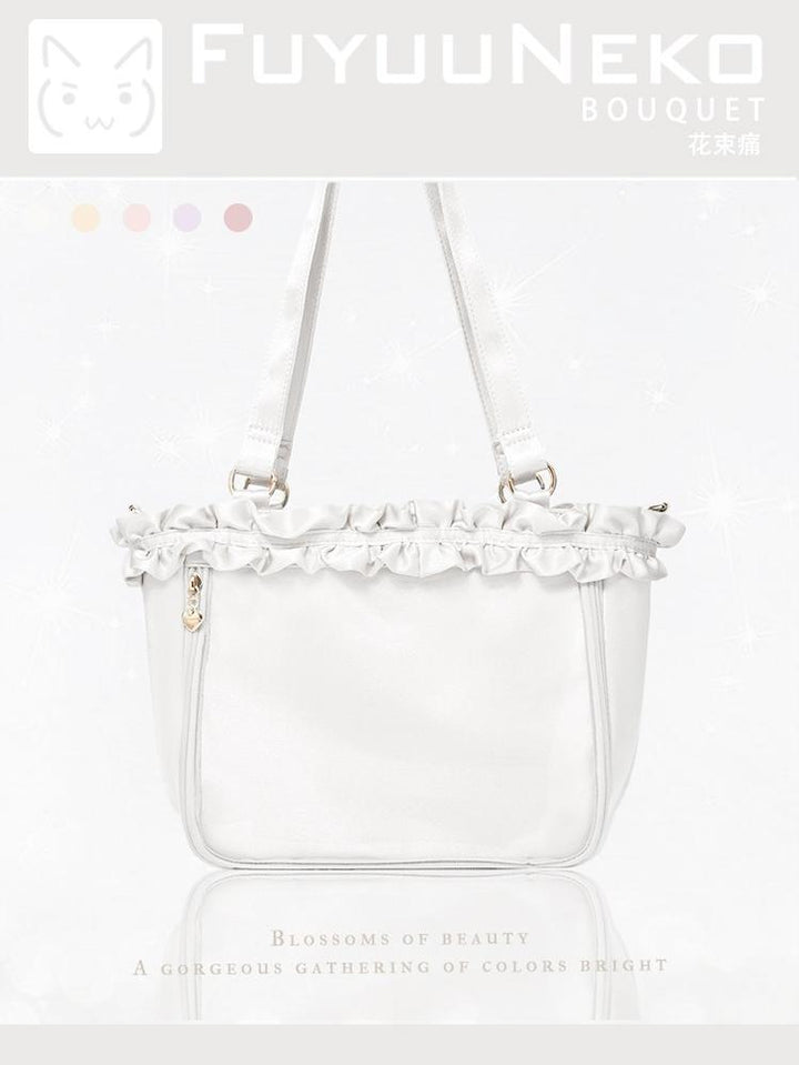 Bouquet Ita Bag With 2 Carry Styles & Multiple Inner Pockets (White) 43236:770901