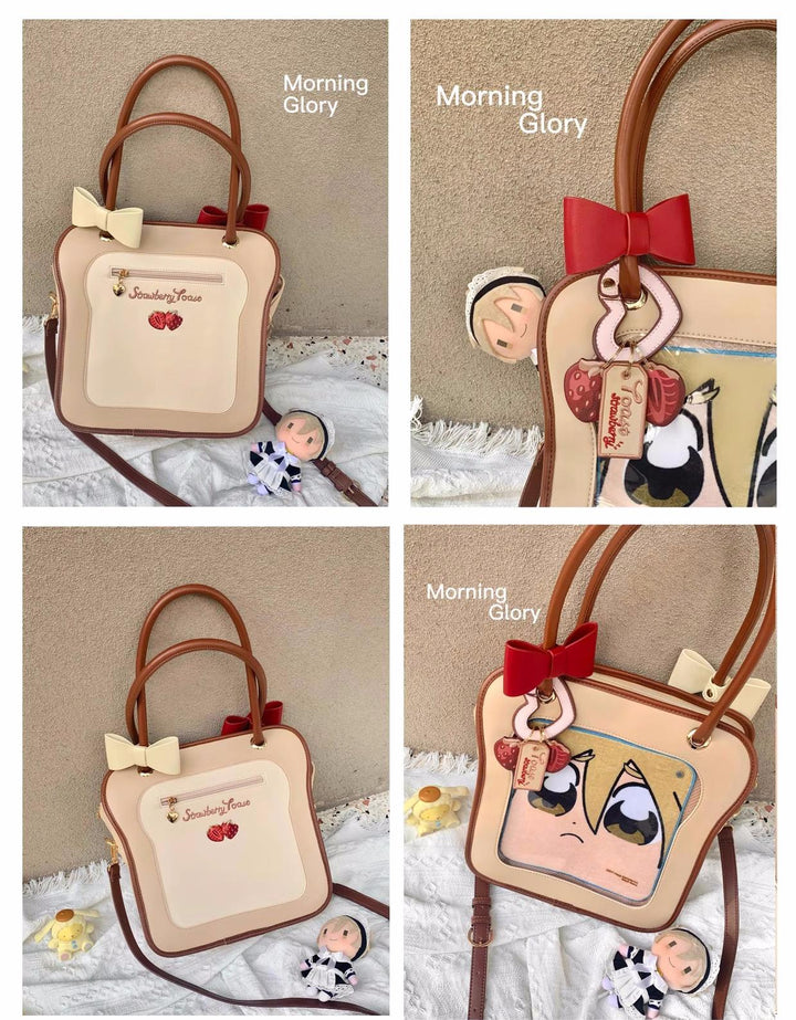 Kawaii Ita Bag Toast Ita Bag With Shoulder Cotton Dolls Bag 21914:326452