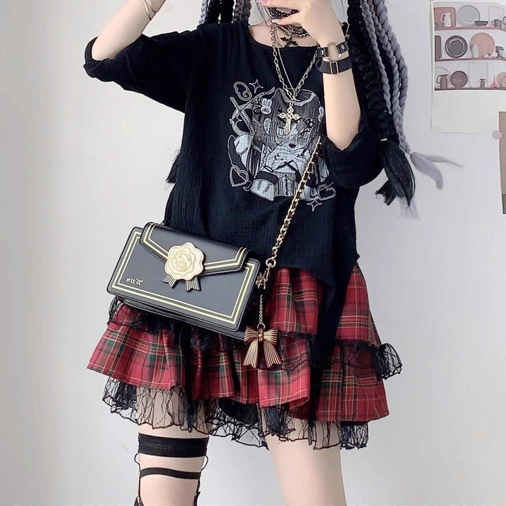 Kawaii Ita Bag Rose Envelope Shaped Crossbody Chain Itabag 38030:582028