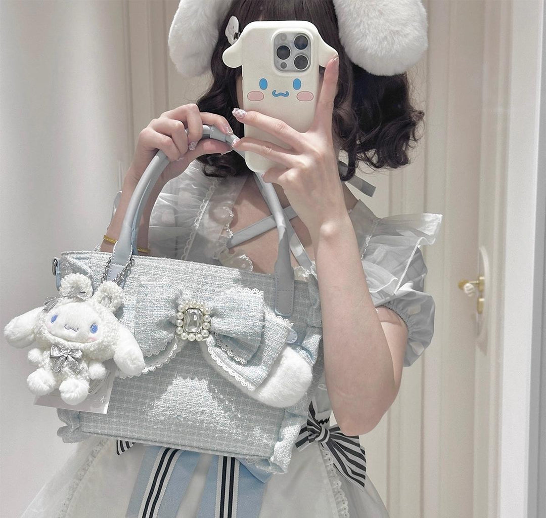 Ryousangata Style Handbag, Bow and Plush Ears 43680:782742
