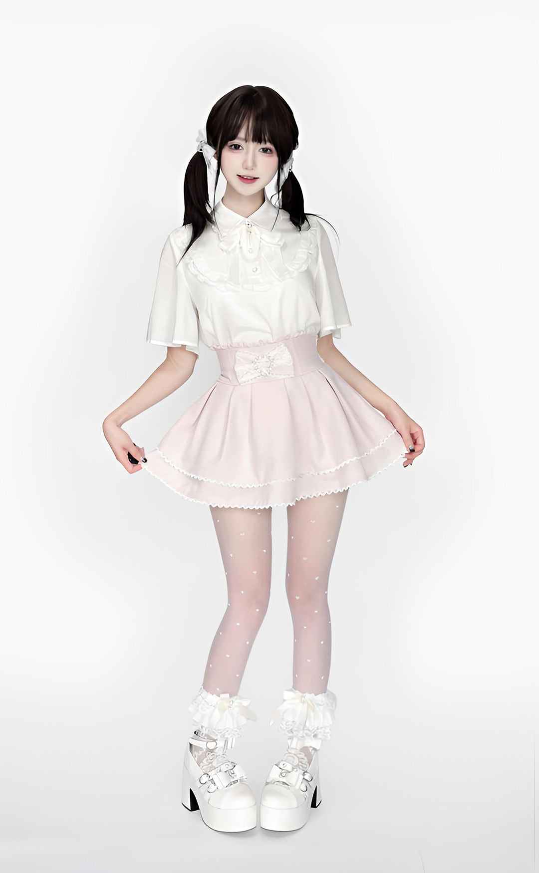 Ryousangata Skirt Outfit, Tencel Blouse 44750:821926
