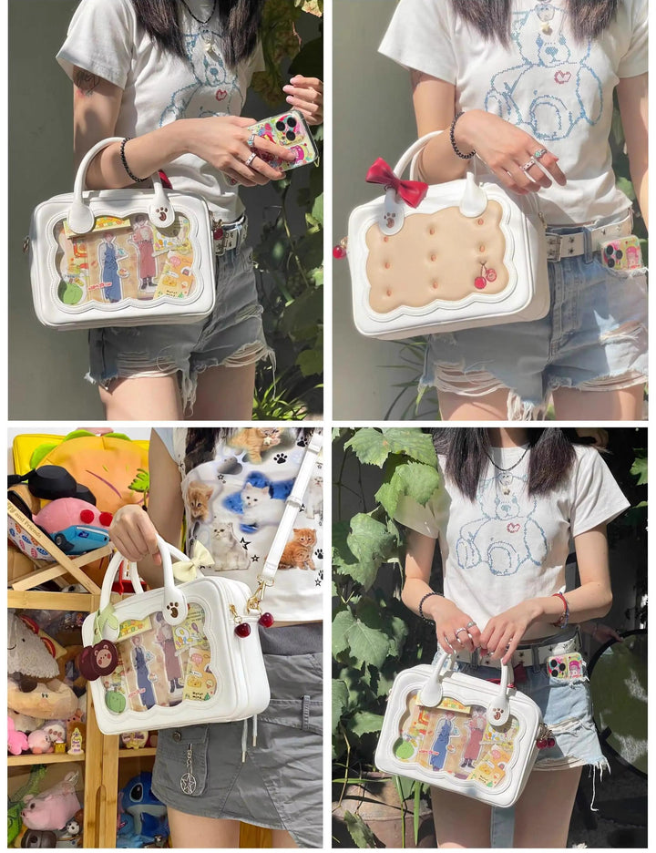 Kawaii Ita Bag Bow Bag Cherry Bear Cookie Crossbody Bag 21908:331456