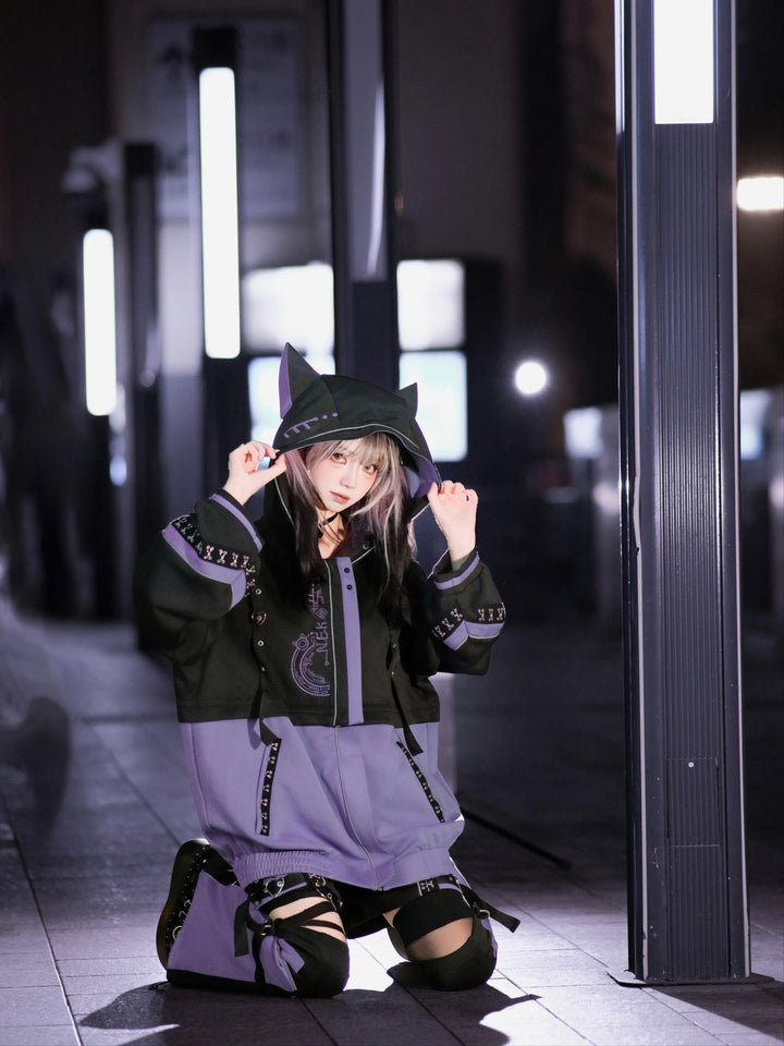 Tenshi Kaiwai Techwear Jacket and Shorts Set 44426:810747
