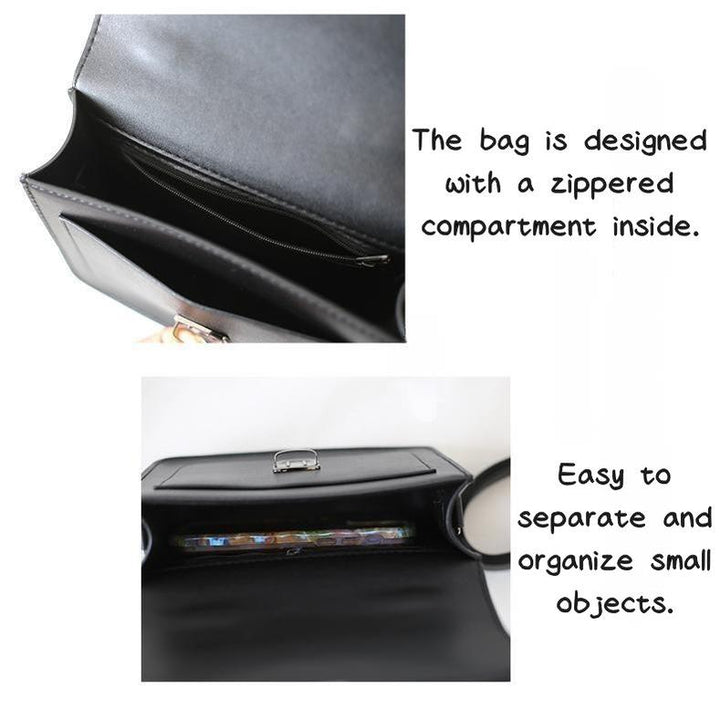 Black Jirai Kei Bag Leather Shoulder Bag With Bows And Rhinestone 33802:449856